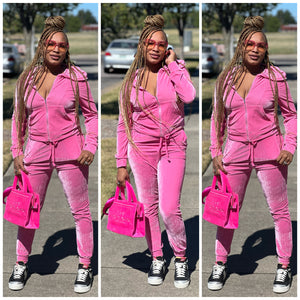 Barbie Pink Velvet Jogger